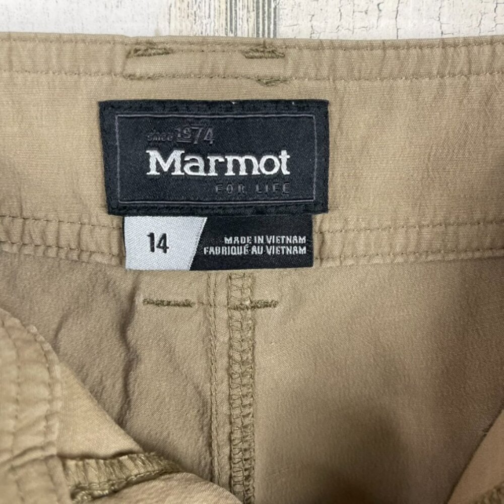 Marmot outdoor pant size 14 tan hiking fishish hunting gorpcore activewear - Picture 6 of 10